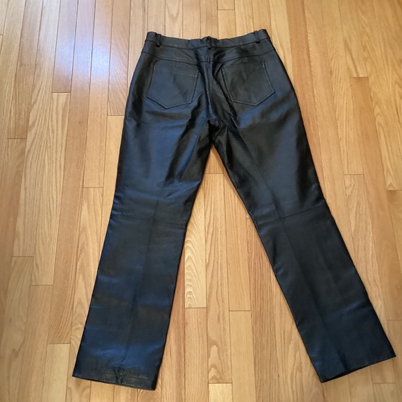 Leather Trousers, black, 5 pocket style, size 31 - Picture 5 of 12
